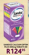 Sandoz Calcium Optim Plus 600mg 60Tablets