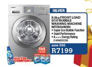 Samsung Silver Front Load Eco Bubble Washing Machine-8.5kg(WF0804W8N)