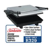 Sunbeam 2000W Sandwich Press (SSP400)