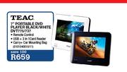 Teac 7" Portable DVD Player Black/White DVT775/737