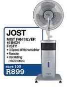 Jost Mist Fan Silver 16 Inch F1STY