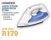 Kenwood 1400W Steam Spray/Iron-ST389