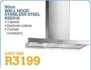 Smeg Wall Hood Stainless Steel (KSE91X)-90cm