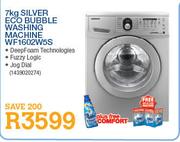 Samsung Silver Eco Bubble Washing Machine (WF1602W5S)-7Kg