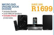 Philips Micro DVD iPhone Dock (DCD322)