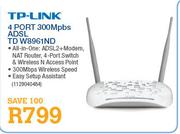 TP-Link 4 Port 300Mpbs ADSL (TD W8961ND)