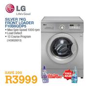 LG Silver 7Kg Front Loader (F10B8QDP5)