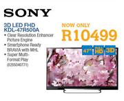 Sony 3D LED FHD-47"(KDL-47R500A)