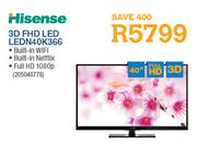 Hisense 3D FHD LED-40"(LEDN40K366)