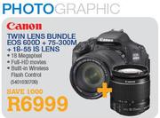 Canon Twin Lens Bundle (EOS 600D + 75-300M + 18-55 IS Lens)