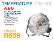 AEG 16" Floor Fan Chrome 130W(CH16)