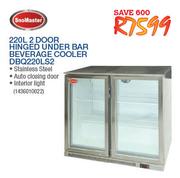 SnoMaster 220L 2 Door Hinged Under Bar Beverage Cooler DBQ220LS2