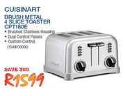 Cuisinart Brush Metal 4 Slice Toaster CPT180E