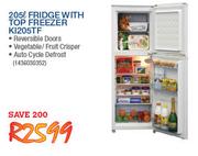 Kelvinator 205L Fridge With Top Freezer KI205TF