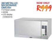Defy 28L Metallic Microwave DMO351