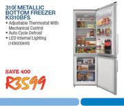 Kelvinator 310L Metallic Bottom Freezer KI310BFS