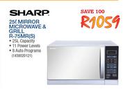 Sharp 25Ltr Mirror Microwave & Grill R-75RM(S)