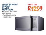 LG 40Ltr Microwave Mirror Silver MS4042GM