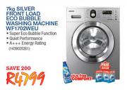 Samsung 7kg Silver Front Load Eco Bubble Washing Machine WF1702WEU