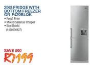 LG 296Ltr Fridge With Bottom Freezer GR-F429BLQK