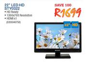 Blaupunkt 22" HD LED TV STY0322