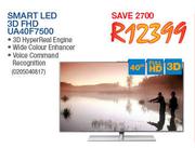 Samsung 40" Smart LED 3D FHD TV UA40F7500