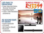 Samsung 46" LED FHD TV UA46F5000 & 3D Sound Bar HT-E8200