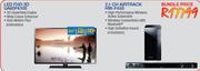 Samsung 60" LED FHD 3D TV UA60F6100 & 2.1 CH Airtrack HW-F450