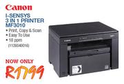 Canon I-Sensys 3 In 1 Printer MF3010