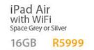 iPad Air With Wi-Fi 16GB Space Grey Or Silver