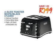 4-Slice Toaster White/Black CTJ4003