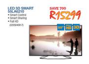 LG 55" LED 3D Smart 55LA6210