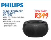 Philips Black Portable CD Player AZ 100B