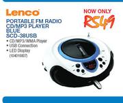 Lenco Portable FM Radio CD/MP3 Player Blue SCD-38USB
