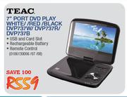 Teac 7" Port DVD Play White/Red/Black DVP737W/DVD737R/DVD737B