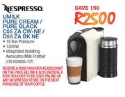 Nespresso Umilk Pure Cream/Pure Black C55 ZA CW-NE/D55 ZA BK NE