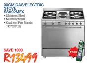 Smeg 90cm Gas/Electric Stove SSA92MFX