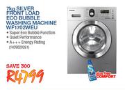 Samsung 7kg Silver Front Load Eco Bubble Washing Machine WF1702WEU