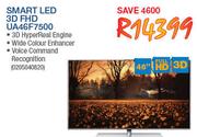 Samsung 46" Smart LED 3D TV FHD UA46F7500