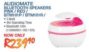 Audiomate Bluetooth Speakers Pink/Red/BTM101P/BTM101R
