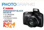 Canon Powershort Black SX150IS