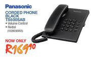 Panasonic Corded Phone Black TS500SAB