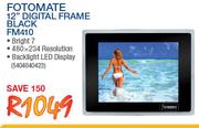 Fotomate 12" Digital Frame Black FM410