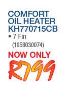 Delonghi Comfort Oil Heater KH770715CB