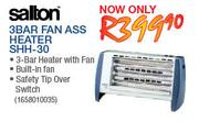 Salton 3 Bar Fan Ass Heater SHH-30