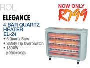 Elegance 4 Bar Quartz Heater EL-24 - Each 