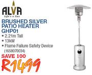 Alva Brushed Silver Patio Heater GHP01