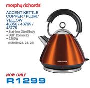 Morphy Richards Accent Kettle Copper/Plum/Yellow-43858/43769/43775