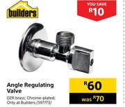 Builders Angle Regulating Valve 