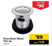 Brass Basin Waste Pop Up